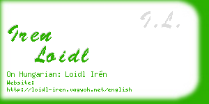 iren loidl business card